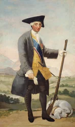 König Carlos III in Jagdkleidung, um 1786